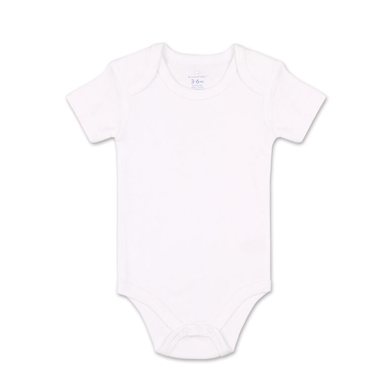 Koala Baby 4Pk Short Sleeved Solid Bodysuits, Pink/Lavender/Heather Grey/White, 9 Month