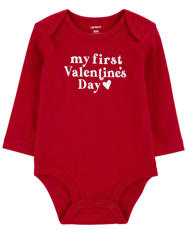 Carter's My First Valentine's Day Bodysuit Red  6M