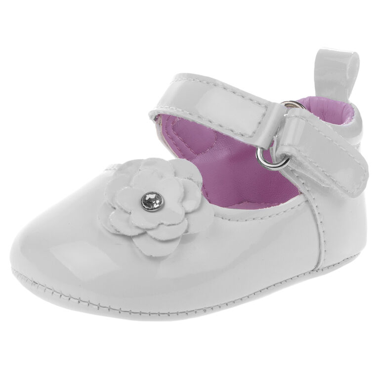 Infant White Patent Shoes Size 4