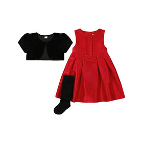 Rococo ens.Robe et Collants Rouge