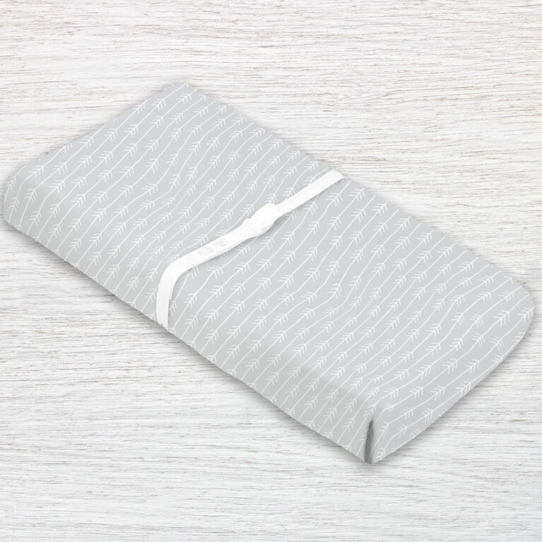 Kushies Couvre-mateias pour table à langer Flannel Flèches gris