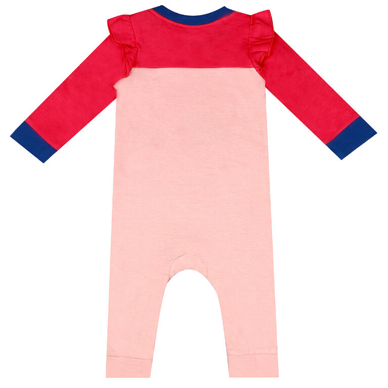 earth by art & eden - Maya Coverall Fleece Coverall - Crystal Rose, 12 Months