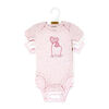 Naturelle 4 Pack Short Sleeve Bodysuit: Pink