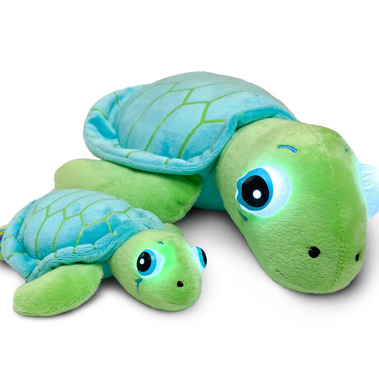 NightBuddies and BabyBuddies Set of 15 and 5 Plush Turtle Green Light Up Eyes Babies R Us Canada