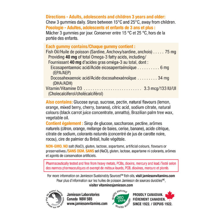 Jamieson Omega-3 Gummy 90''S