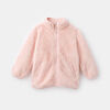 teddy fleece zip up jacket , size 12-18m - Pink