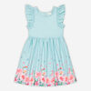 Rococo Print Dress Aqua 3-6 Months