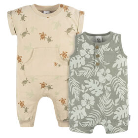 Gerber Childrenswear - 2-Pack Romper - Tropical