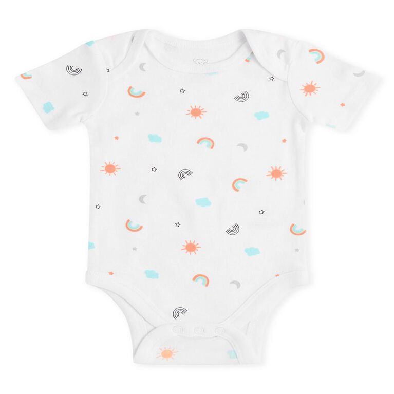 Koala Baby 4 Pack Short Sleeve Bodysuit, Brilliant White
