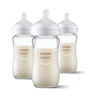 Biberon en verre naturel Philips Avent avec tétine Natural Response, 8oz, 3pk, SCY913/03