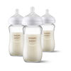 Philips Avent Glass Natural Baby Bottle With Natural Response Nipple, 8oz, 3pk, SCY913/03