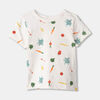 Short Sleeve Tee White Veg Print 3-4Y