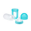Paquet de 3 biberons avec poche en silicone de Boon Nursh 236 ml - bleu et vert.