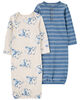 Carter's Two Pack Sleeper Gowns Blue  Pre