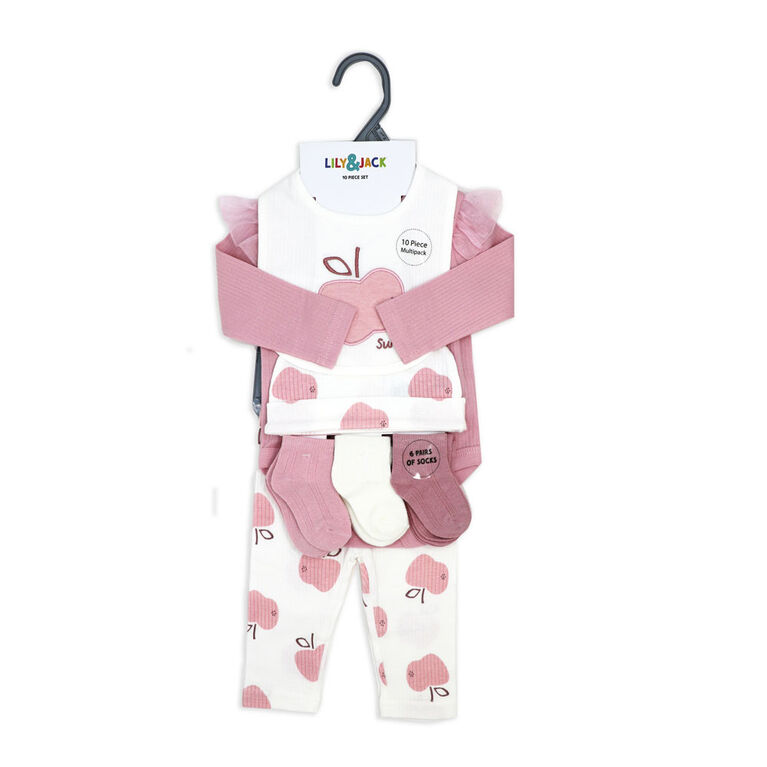 Lily & Jack Ensembles 10 pi&egrave;ces : pomme douce 3-6M