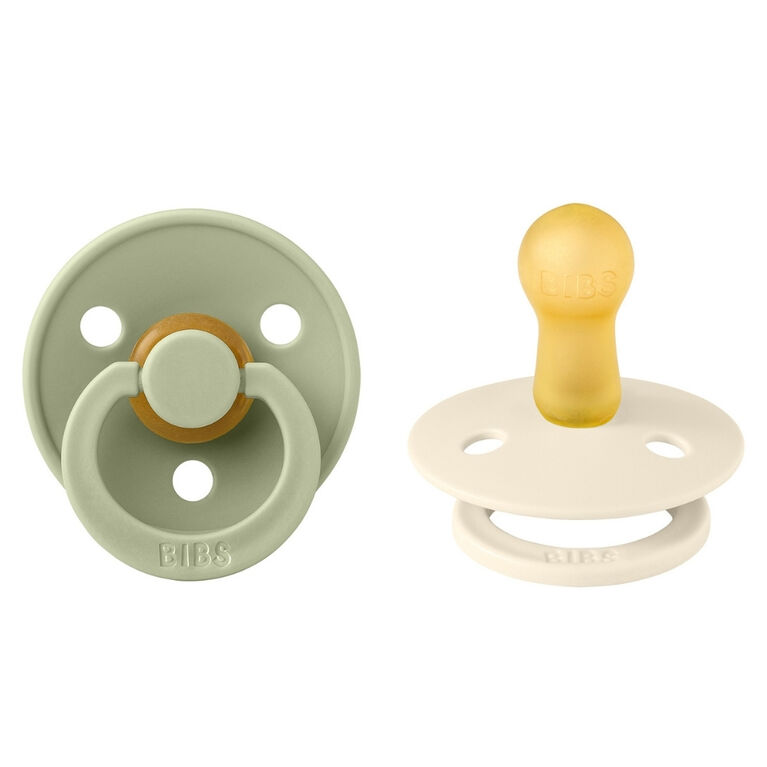 BIBS Sage/Ivory Pacifier 2 Pack Size1