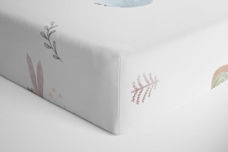 Kushies - Percale Dream crib sheet Forest