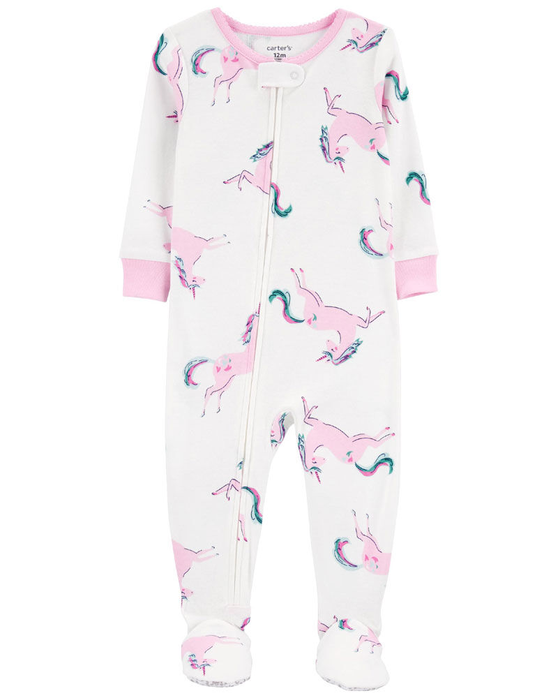 Toddler Girls Toddler 1 Piece Pink Unicorn Footed Pyjama 4T Carter s