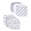 Jesse & Lulu Lot de 12 gants de toilette sur le thème du ciel : gris