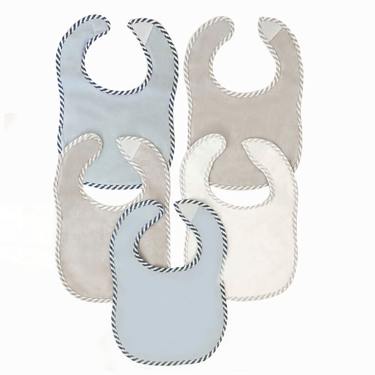 Koala Baby - 5 Pack Blue Microterry - Solid