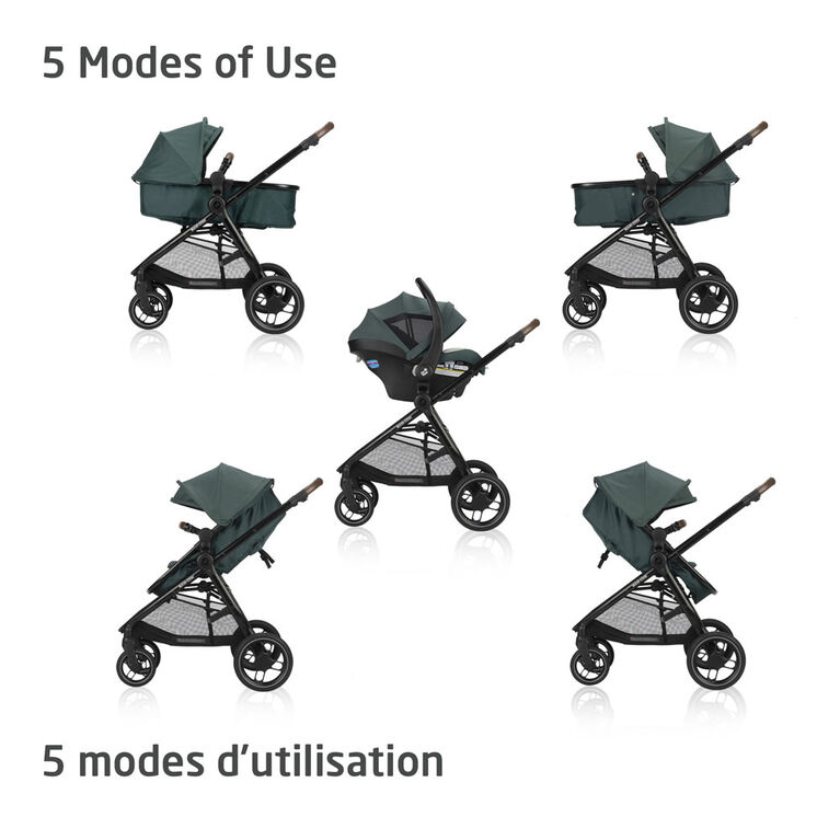 Maxi Cosi Zelia Luxe Système de voyage modulaire 5 en 1 - Vert essentiel
