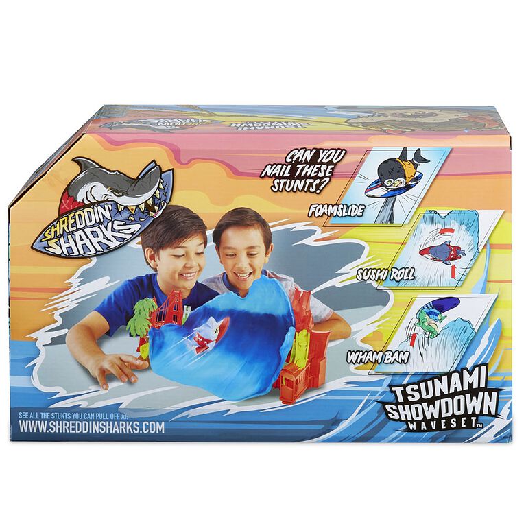 Shreddin' Sharks Tsunami Showdown Playset for Collectible Stunt Figures