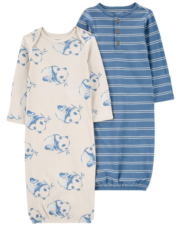 Carter's Two Pack Sleeper Gowns Blue  3M