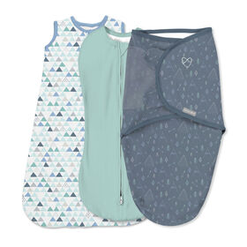 Set confort - Taille 0 à 3 mois, paquet de 3 - Set de Baby Swaddle, Mountaineer