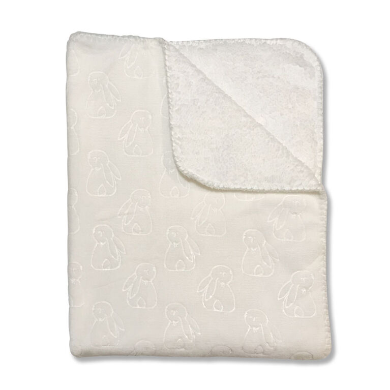 Koala Baby - Embossed Blanket Bunny White