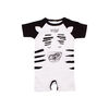 Snugabye Boys -Raglan Sleeve Romper - Zebra Blk/White 6-9 Months