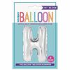 14" Silver Letter Balloons - H