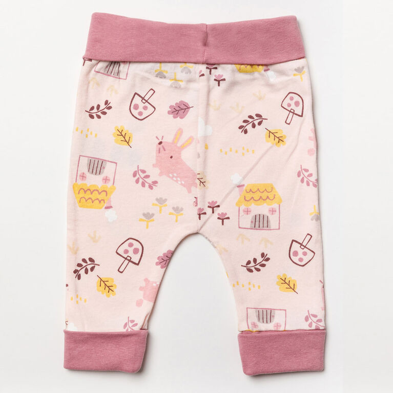 BÉBÉ CULTIVÉ À LA MAISON Ensemble de jogging 3 pièces : Dusty Pink Woodland