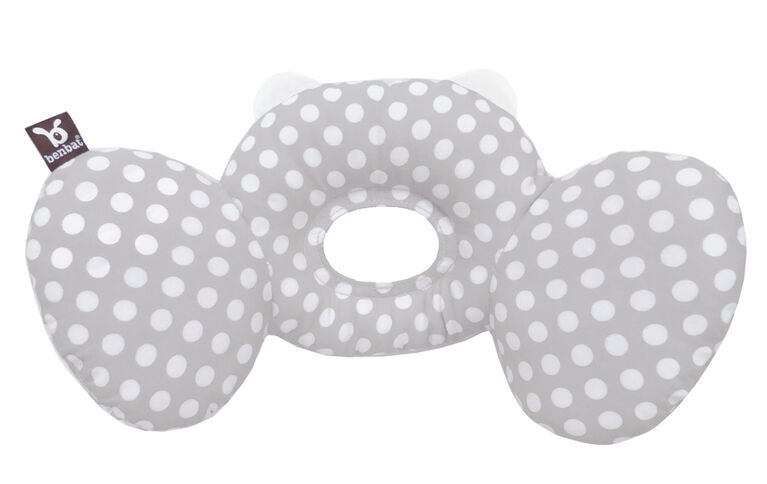 Benbat - Baby Headrest - Bear Hug / Grey / 0-12 Months Old