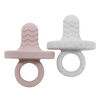 Siliteethe Jouets-dentition en silicone rose/gris rêveur