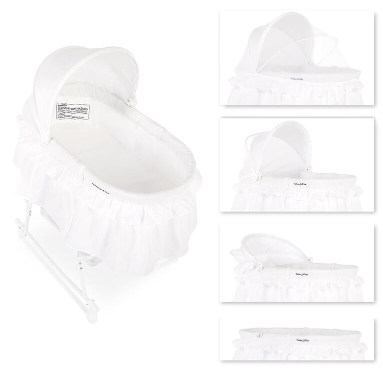 Lacy Portable 2In1 Bassinet&Cradle-White