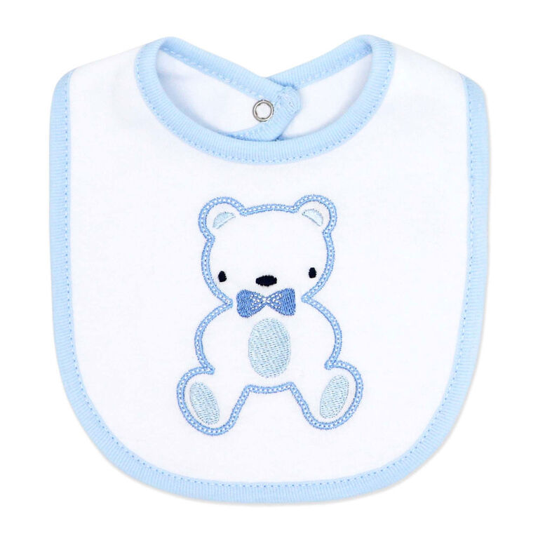 Rock a Bye Baby 5 Piece Ribbed Velour Set: Blue Bear