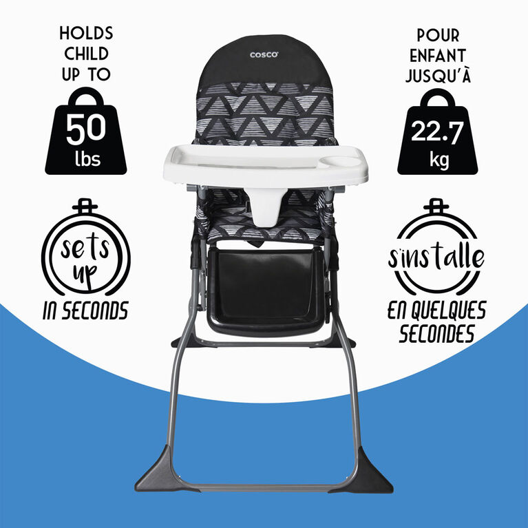 Cosco Simple Fold High Chair- Torn Triangle