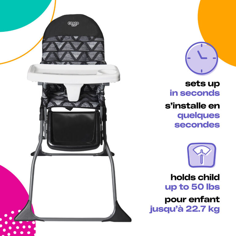 Cosco Simple Fold High Chair- Torn Triangle