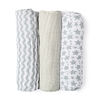 Grey Star/Wave Muslin Blanket -Set Of 3