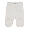 Naturelle 2 Piece Footed Pant Set: Beige