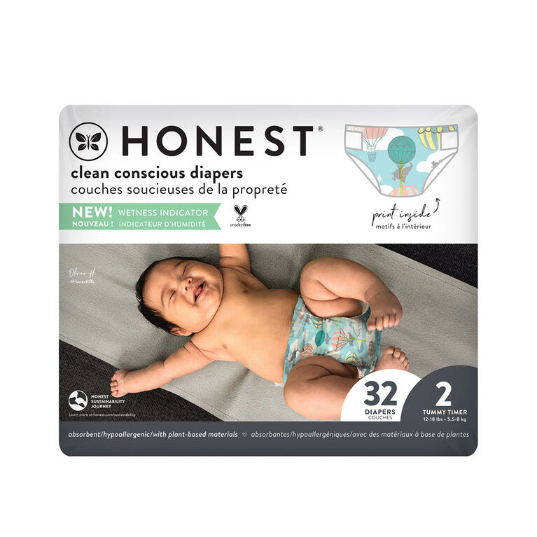 The Honest Company - Diapers - Above it All - Size 2 - 12 to 18 lbs