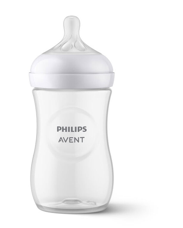 Avent Natural Baby Bottle with Natural Response Nipple, Clear, 9oz, 1 pack