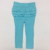 Coyote and Co. Aqua blue Pull on Leggings with Ruffles - size 6-9 months