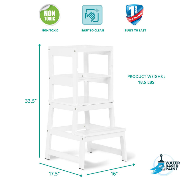 2-In-1 Learning TowerandStep Stool White | Babies R Us Canada