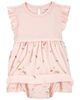 Carter's Two Piece Bodysuit Dress And Cardigan Set Pink  Newborn