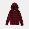 sweat à capuche zippé en micropolaire ultra-doux, 12-18m - rouge
