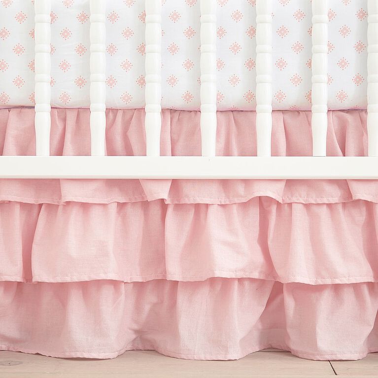 Ensemble de literie pour lit de bébé 4 pièces Willow de Levtex - Rose