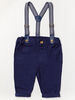 Little Gent Suspender Set Navy 0-3M