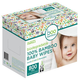 Baby Boo Bamboo Biodegradable 100% Bamboo Baby Wipes Value Box – 800ct