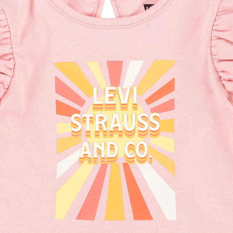 Levi's Sun Top and Shorts Set - Quartz Pink - Size 24M